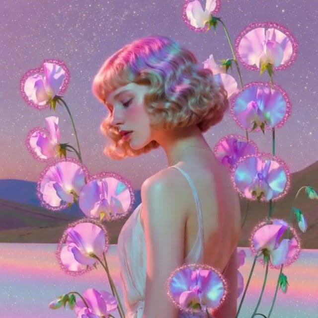 Pink Holographic Sweet Peas Video — cover