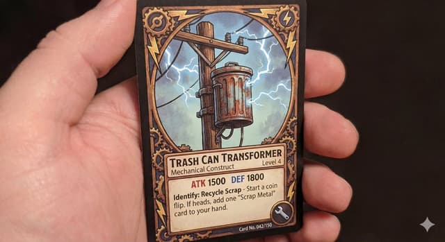Game Asset - TCG style pole-mounted transformer — output