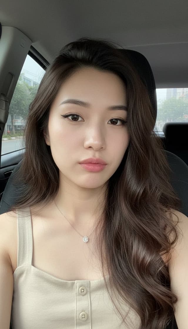 Profile / Avatar - Realistic Car Interior Selfie — output