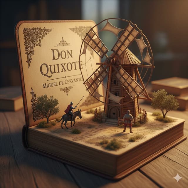 Infographic / Edu Visual - Surreal Diorama and Don Quixote Miniature Prompts — output