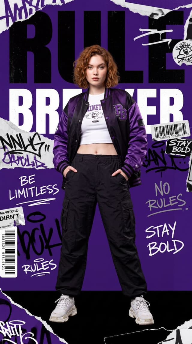 Product Marketing - Streetwear Editorial Fashion Poster — output
