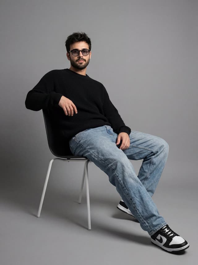 E-commerce Main Image - Minimalist Studio Portrait of a Young Man — output