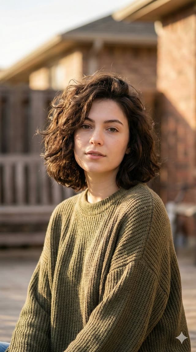 Golden Hour Portrait with Chunky Knit Sweater — output