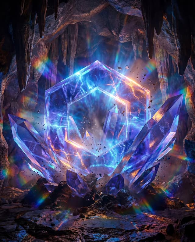 Photorealistic Crystal Logo Generation — output