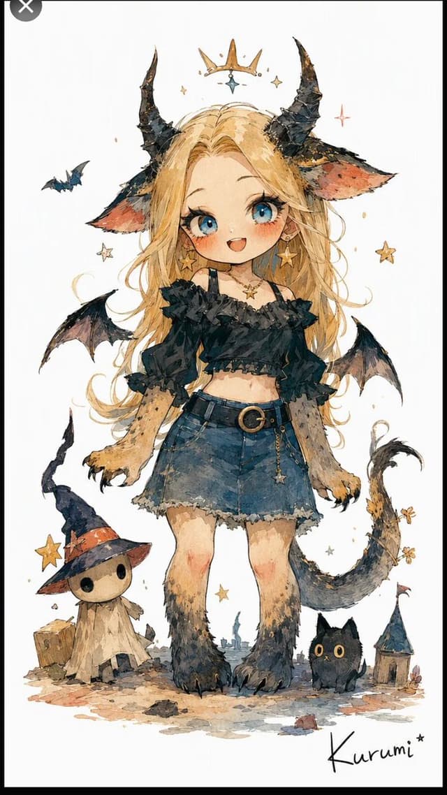 Profile / Avatar - Chibi Chimera Demon Girl — output