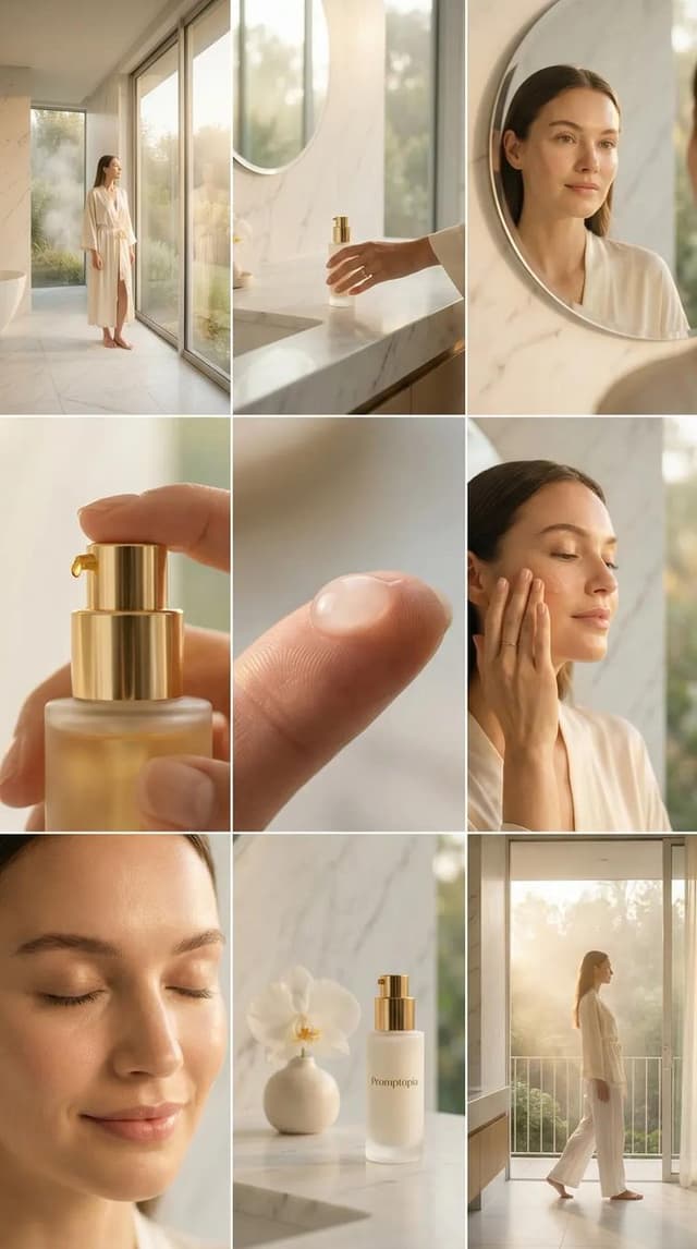 E-commerce Main Image - Skincare Editorial Photography Collage Prompt — output