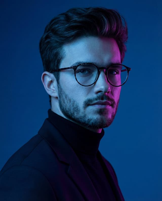 Dramatic Neon-Lit Portrait — output