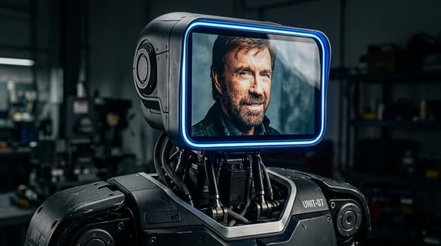Game Asset - Sleek LCD-Face Robot Prompt — output