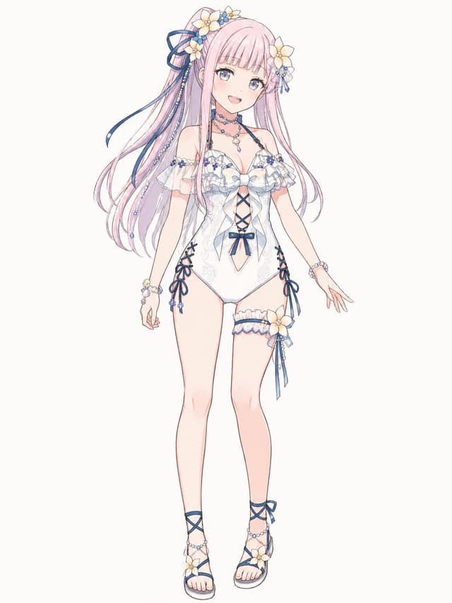 Game Asset - Pastel Anime Swimsuit Character — output