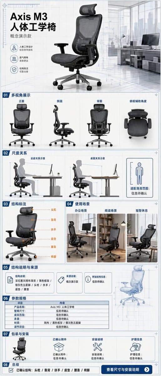 E-commerce Main Image - Ergonomic Office Chair E-commerce Mobile Detail Page — output