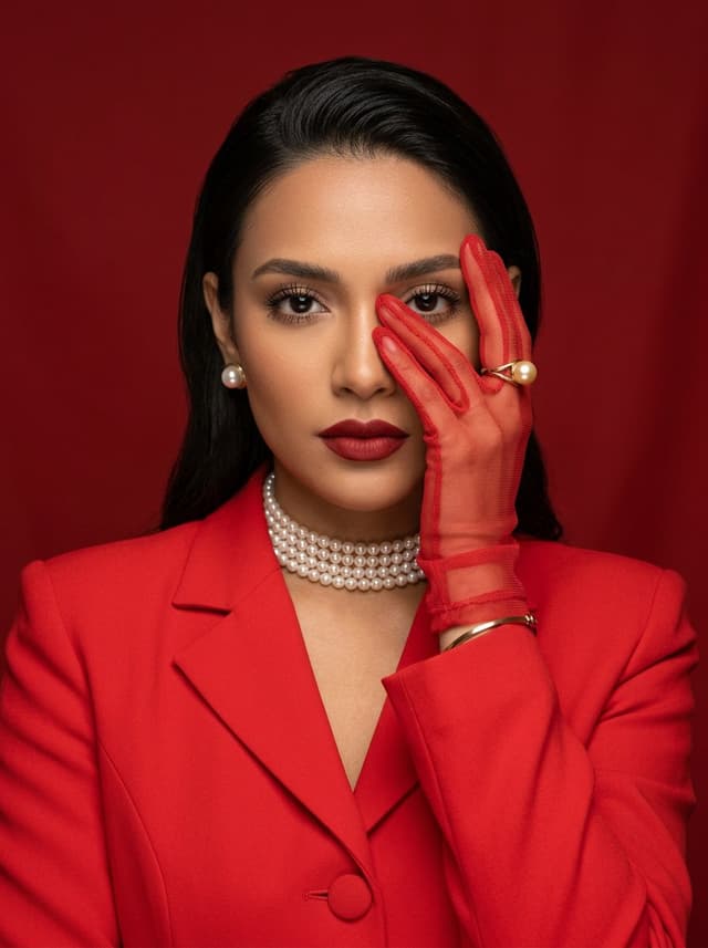 Product Marketing - Red Mesh Glove Studio Portrait — output