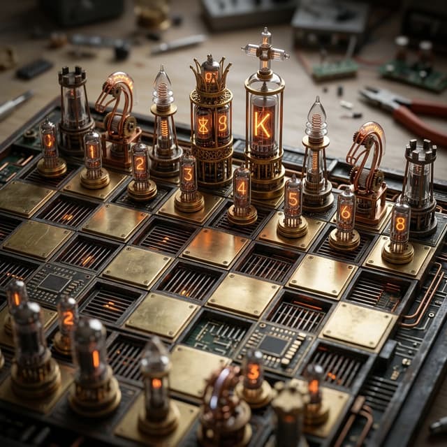 Game Asset - Custom Architectural Chessboard Diorama Prompt Template — output