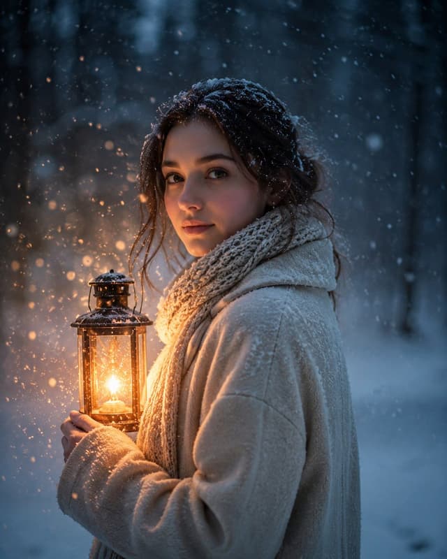 YouTube Thumbnail - Lantern in the Winter Twilight Photography — output