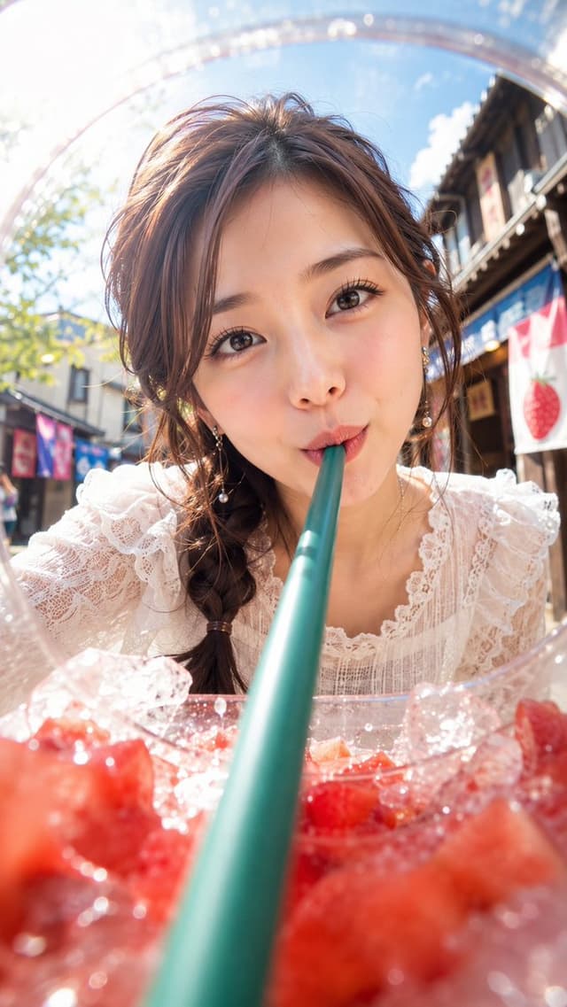 Profile / Avatar - Strawberry Drink Cup POV Portrait — output