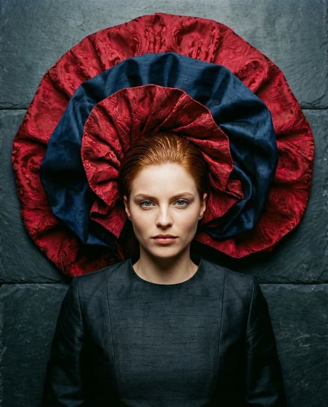 Product Marketing - Avant-Garde Top-Down Fabric Halo Portrait — output