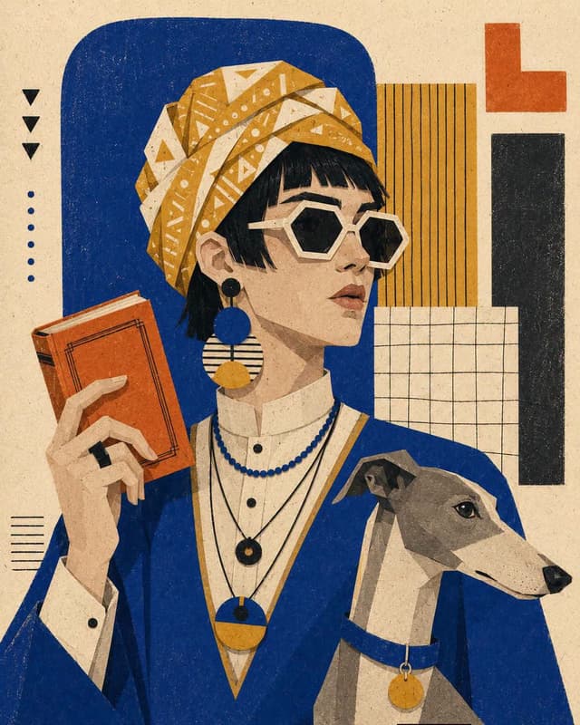 Product Marketing - Graphic Cut-Paper Editorial Portrait — output