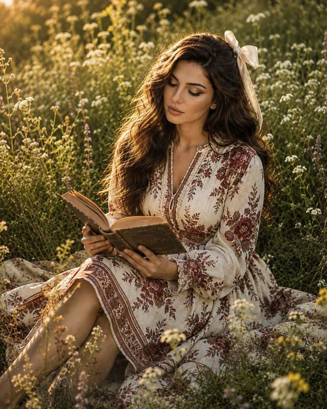 Product Marketing - Elegant Lifestyle Meadow Portrait — output