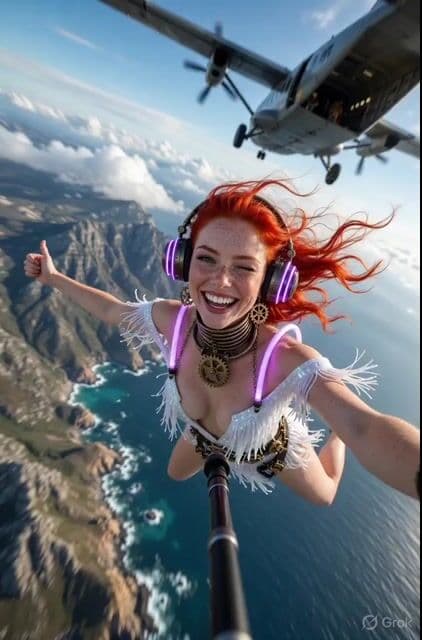 Coastal Landscape Skydiver Video — cover