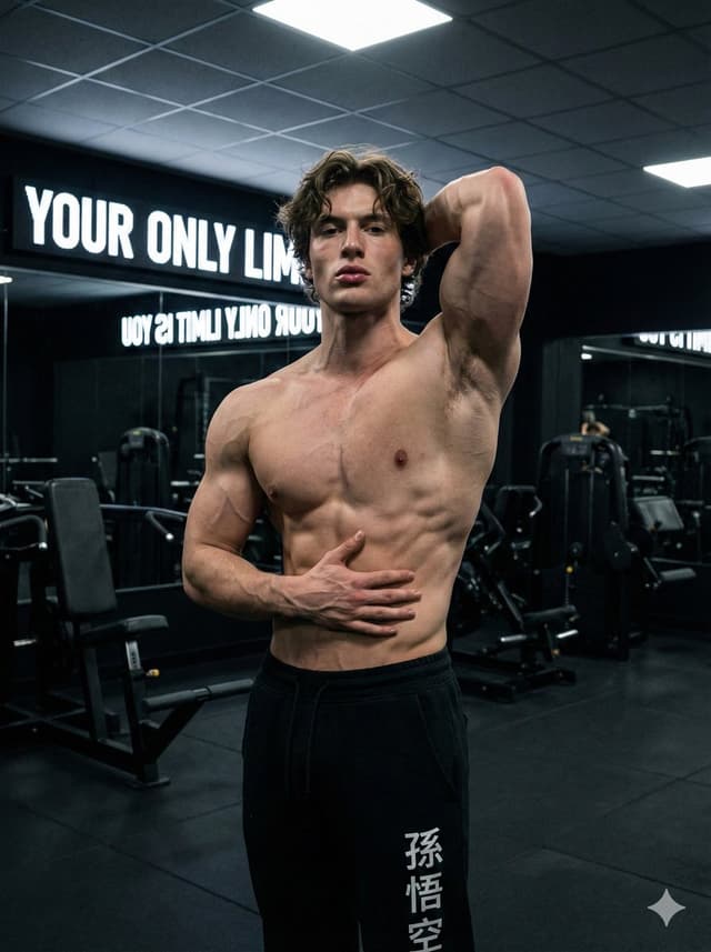 Social Media Post - Fitness Studio Man Pose Prompt — output