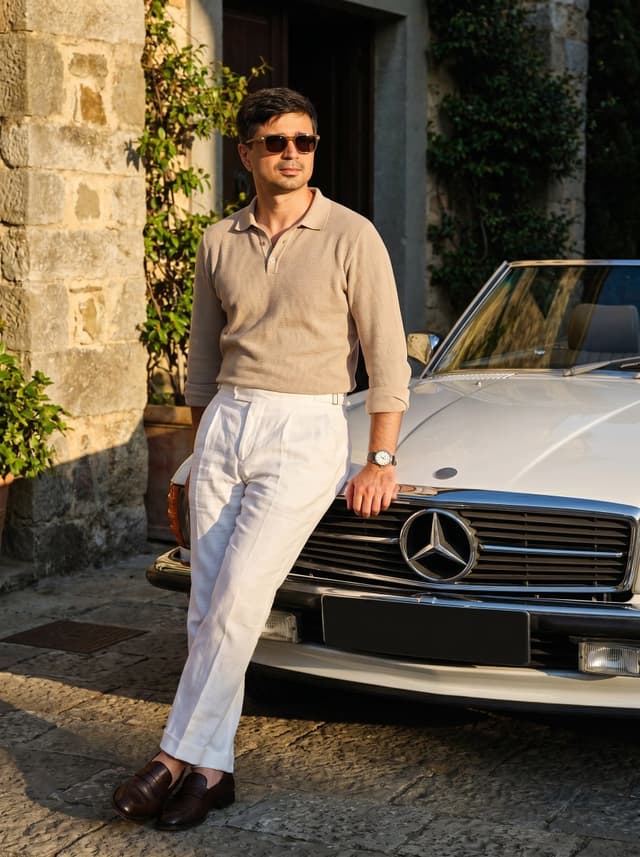 Product Marketing - Mediterranean Vintage Car Portrait — output