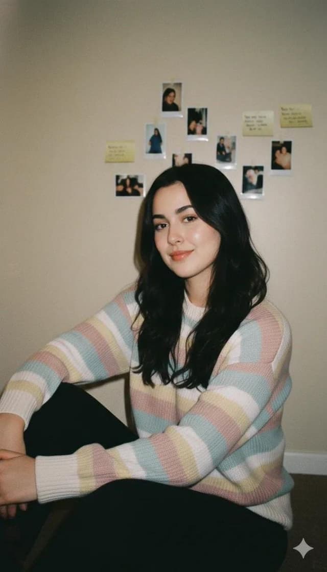 Cozy Vintage Indoor Lifestyle Portrait Prompt — output