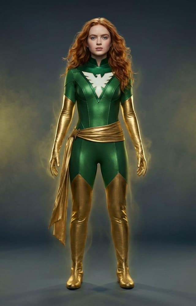 Game Asset - Cinematic Concept Art of Sadie Sink as Jean Grey — output