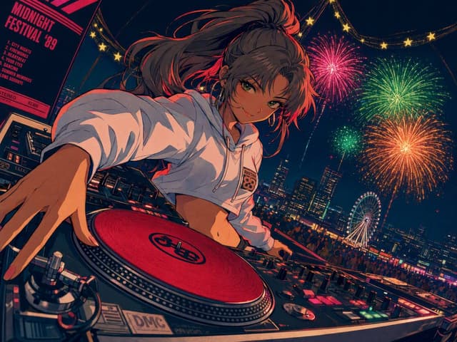 Comic / Storyboard - 90s Retro Anime DJ Girl — output
