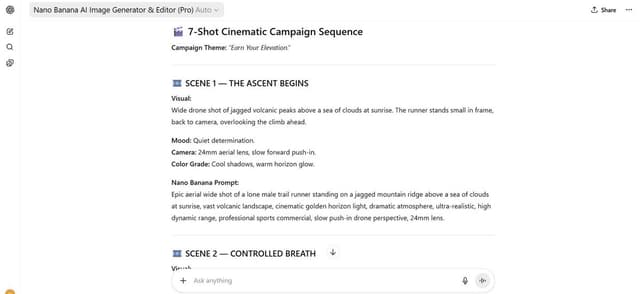 Poster / Flyer - 7-Shot Cinematic Campaign Sequence Prompt — output