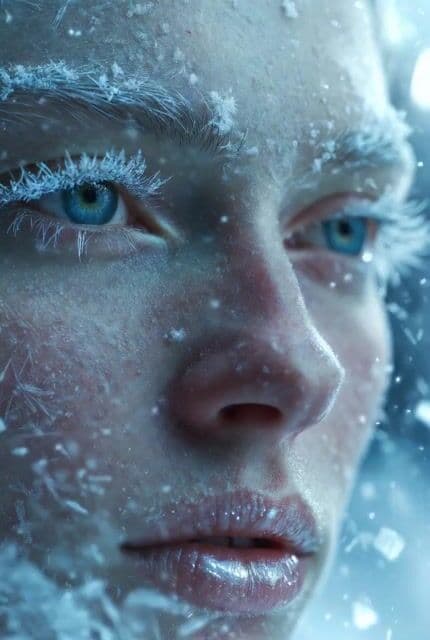 Extreme Close-up Portrait of an Ice Queen — cover