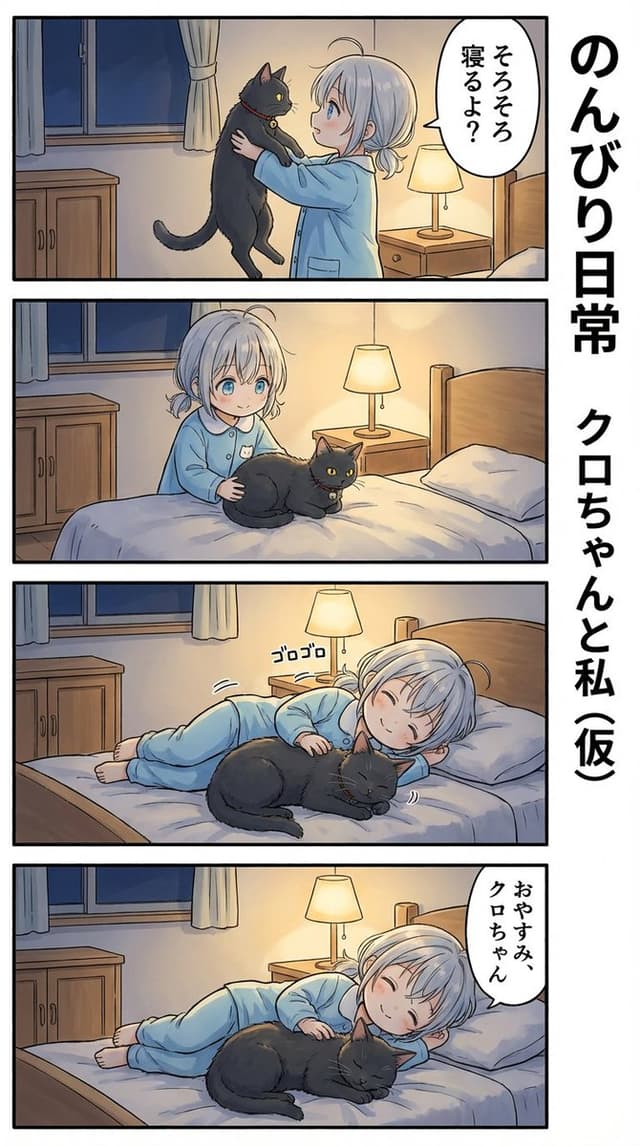 AI Manga: Cat Doesn't Want to Sleep — output