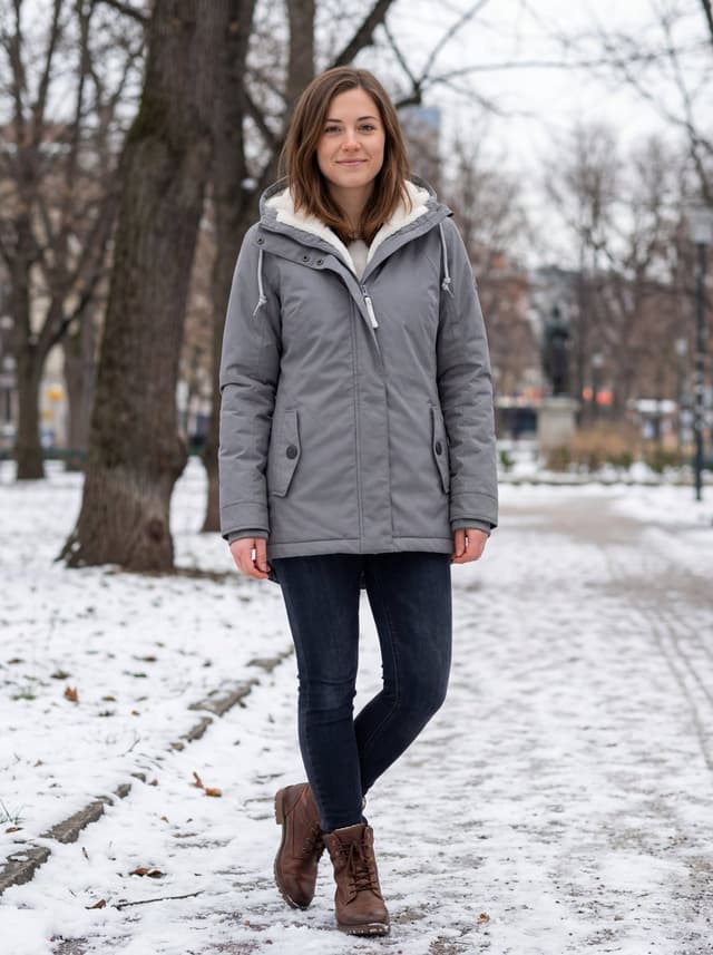 E-commerce Main Image - Hyper-realistic Outdoor Winter Fashion Catalog Prompt — output