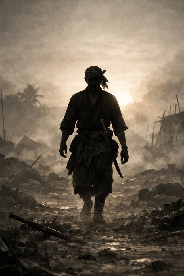 12th-Century Javanese Battlefield at Dawn — output