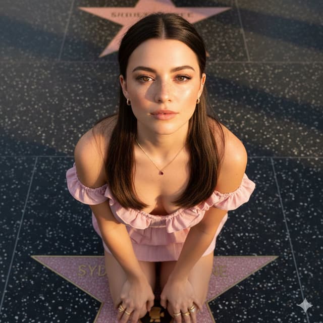 Sydney Sweeney Golden Hour Portrait on Walk of Fame — output