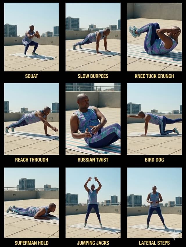 Infographic / Edu Visual - Cinematic 3x3 Workout Contact Sheet Generation Prompt — output