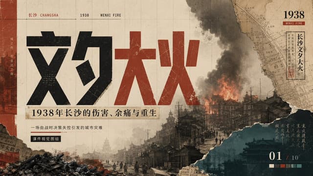 Infographic / Edu Visual - Wenxi Fire Historical PPT Cover — output