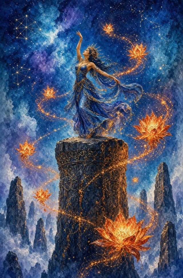 Comic / Storyboard - Celestial Goddess on Starry Pillar — output