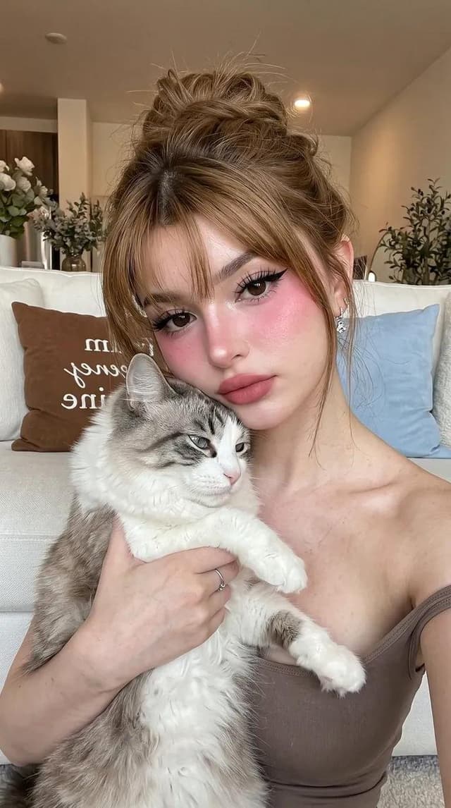 Profile / Avatar - Candid Indoor Portrait with Cat — output