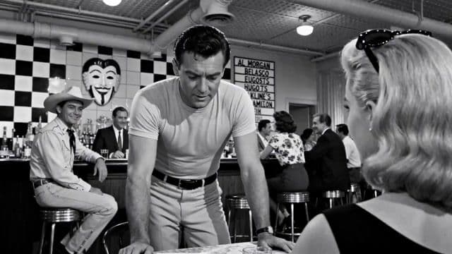 Cinematic 1950s Film Noir Diner Scene — cover