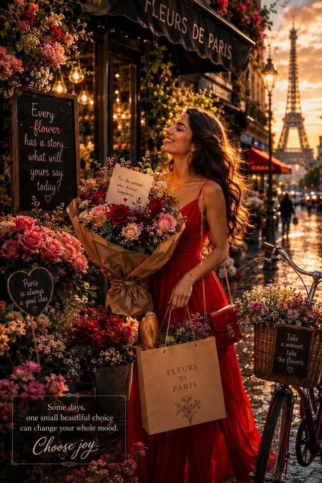 Social Media Post - Parisian Flower Shop Portrait — output