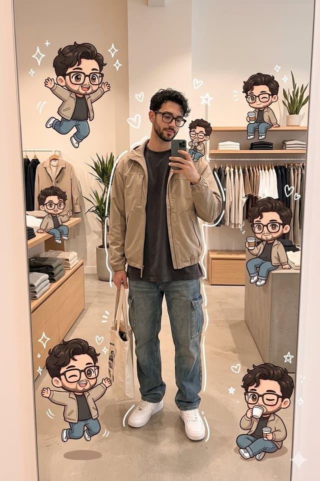 Profile / Avatar - Kawaii Chibi Mirror Selfie — output