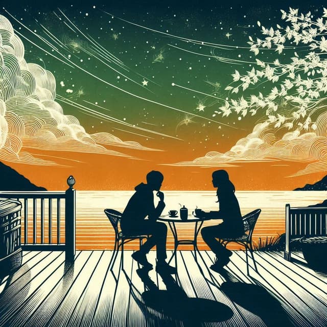 Social Media Post - Romantic Sunset Terrace Album Cover — output
