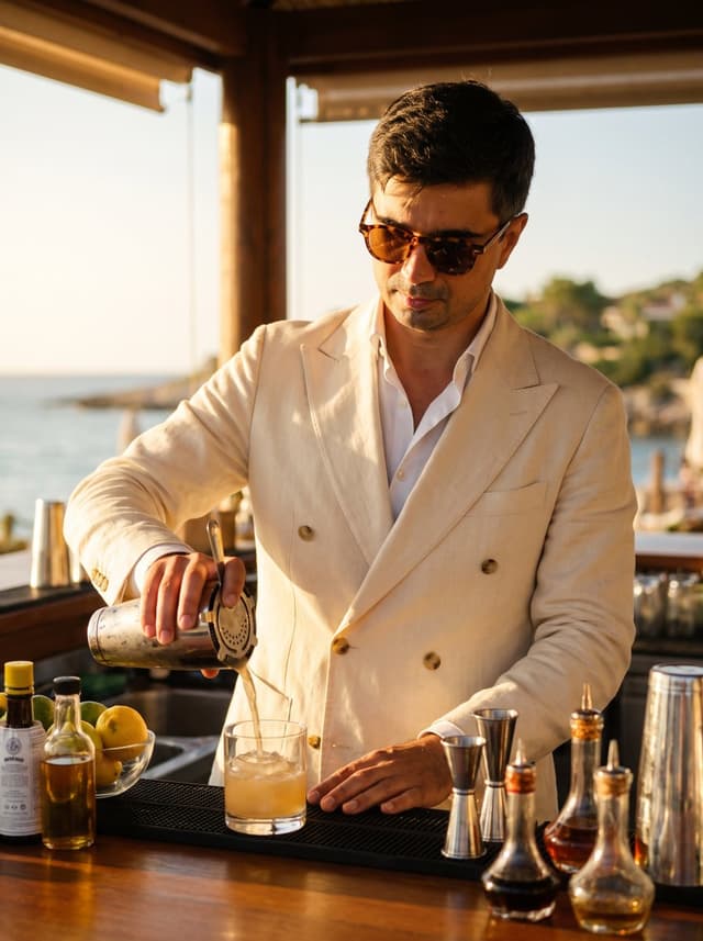Product Marketing - Cinematic Golden Hour Cocktail Portrait — output