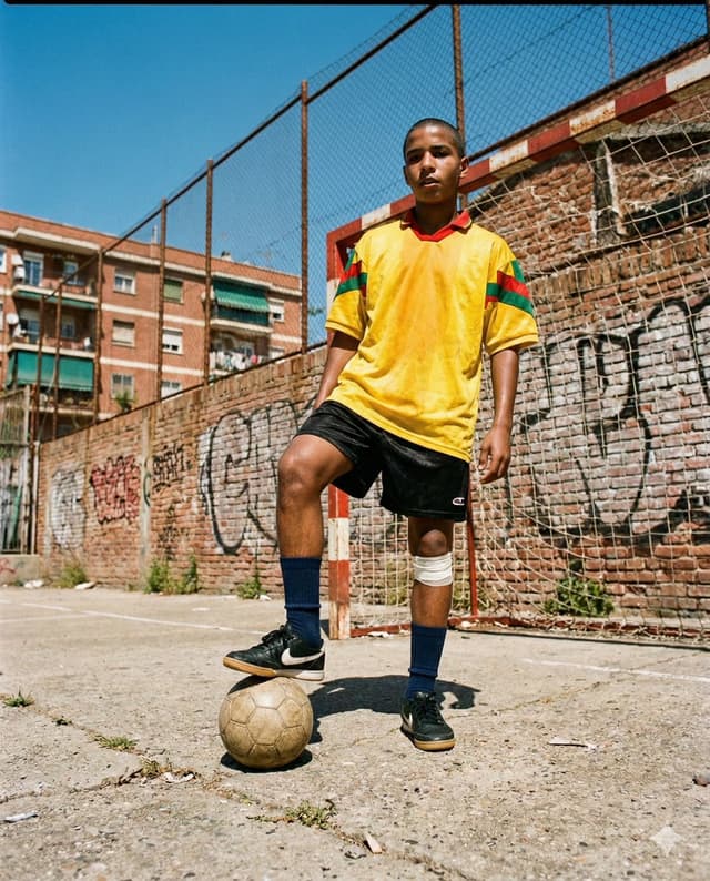 Hyper-Realistic Urban Soccer Bicycle Kick Action Shot — output