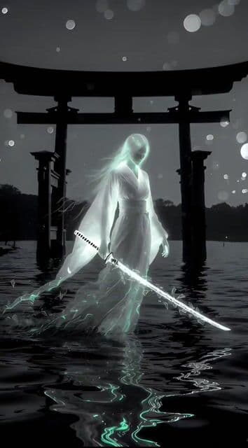Cinematic Black and White Yurei Samurai — cover
