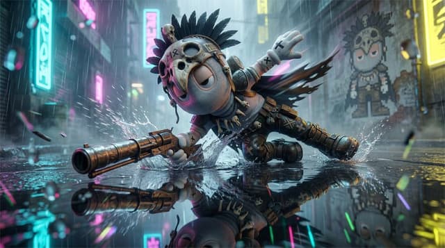 Comic / Storyboard - High-Speed Cinematic Cyberpunk Scene Prompt — output