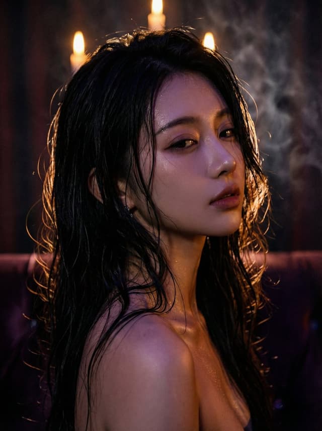 JSON Prompt for Sultry Dual-View Cinematic Portrait — output
