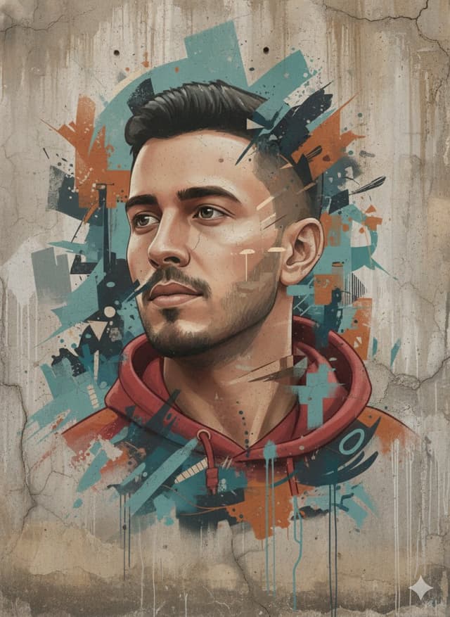 Abstract Realism Street Mural with Identity Preservation — output