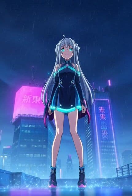 Anime Music Video: Silver-Haired Idol on Tokyo Rooftop — cover