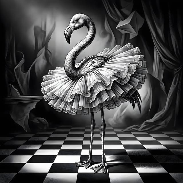 Comic / Storyboard - Surreal Flamingo in Tutu — output