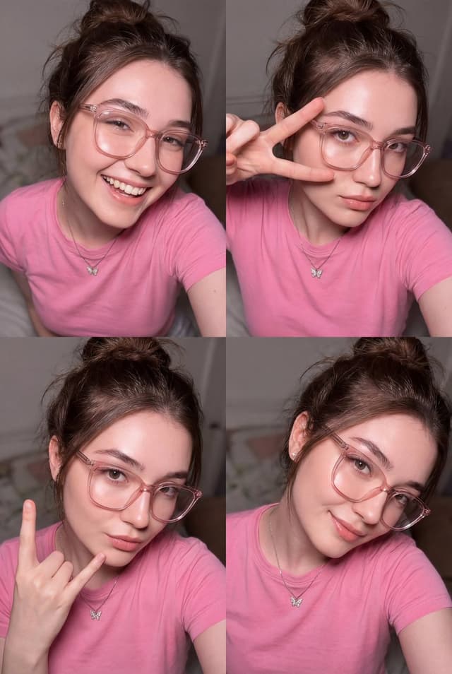 Four-Panel Flash Portrait Collage Prompt — output